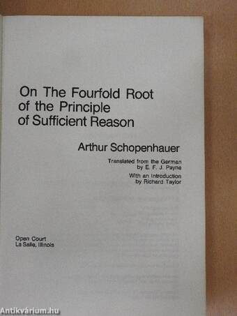 On The Fourfold Root of the Principle of Sufficient Reason