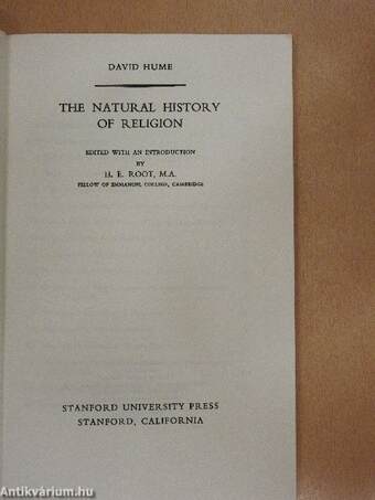 The Natural History of Religion