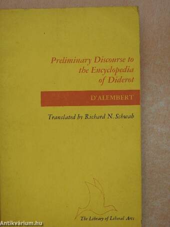 Preliminary Discourse to the Encyclopedia of Diderot