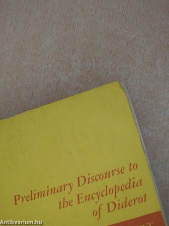 Preliminary Discourse to the Encyclopedia of Diderot