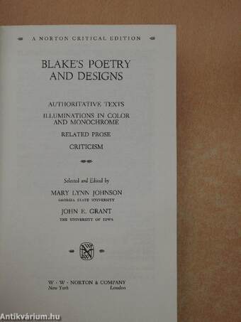 Blake's Poetry and Designs