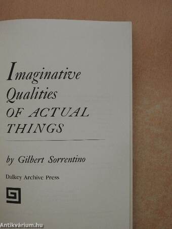 Imaginative Qualities of Actual Things