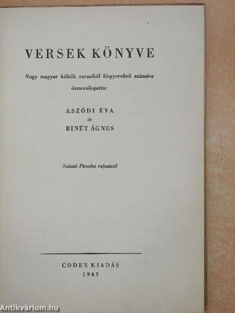 Versek könyve