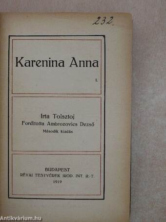 Karenina Anna I-II.