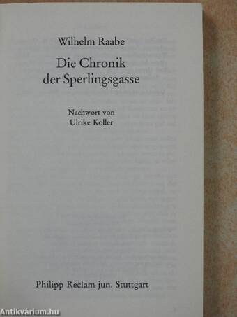 Die Chronik der Sperlingsgasse