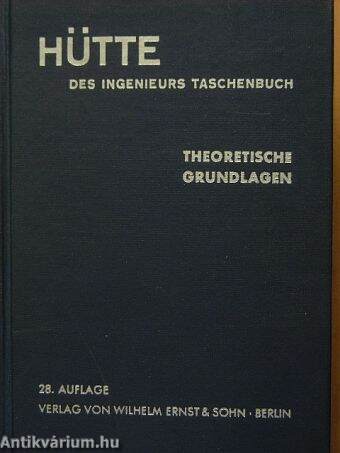 Hütte - Des Ingenieurs Taschenbuch I. (töredék)