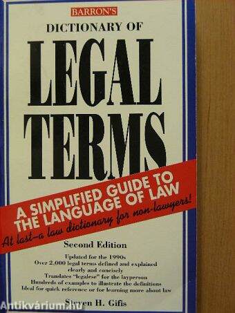 Dictionary of Legal Terms