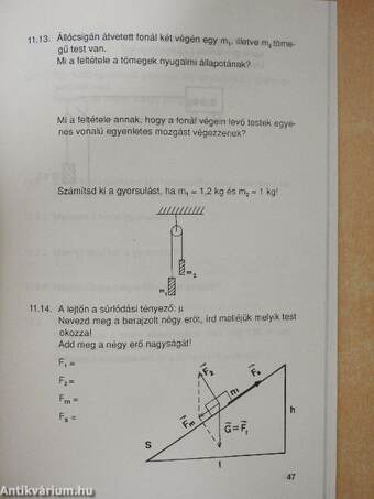 Fizika munkafüzet a hatosztályos gimnázium II. osztálya számára