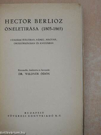 Hector Berlioz önéletirása