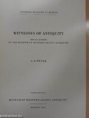 Witnesses of Antiquity