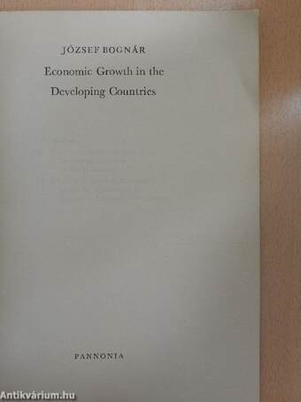 Economic Growth in the Developing Countries