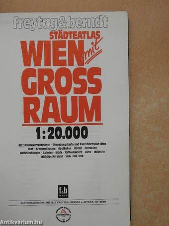 Freytag & Berndt Städteatlas Wien mit Grossraum