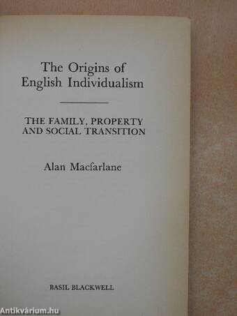 The Origins of English Individualism