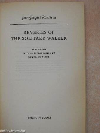 Reveries of the solitary walker