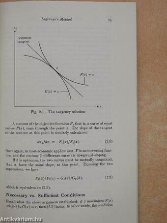 Optimization in Economic Theory