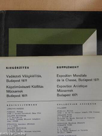 Vadászati Világkiállítás-Képzőművészeti Kiállítás Budapest, 1971