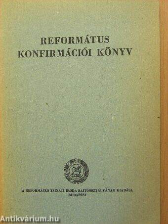 Református konfirmációi könyv