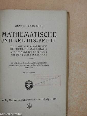 Mathematische unterrichts-Briefe