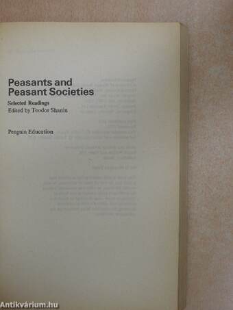 Peasants and Peasant Societies