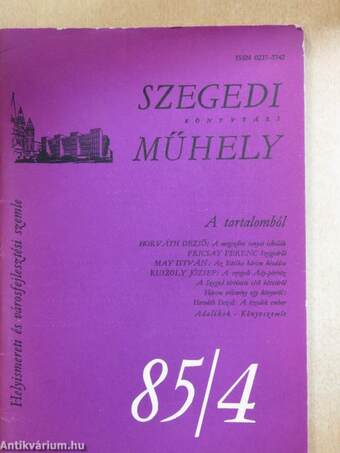 Szegedi könyvtári műhely 1985/4.