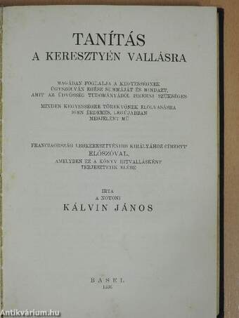 Kálvin János Institutioja