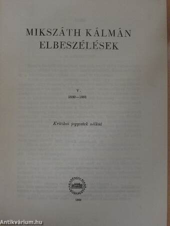 Elbeszélések V.