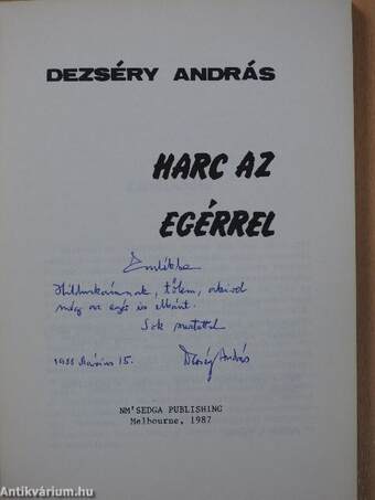 Harc az egérrel (dedikált példány)