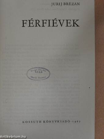 Férfiévek