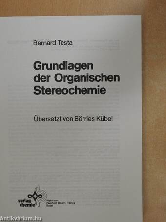 Grundlagen der Organischen Stereochemie