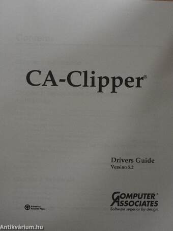 CA-Clipper Drivers Guide for DOS