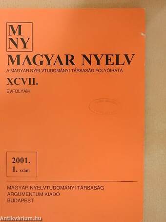 Magyar Nyelv 2001. március