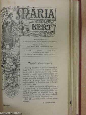 Jézus Szentséges Szivének Hirnöke 1905. (nem teljes évfolyam)/Mária-Kert 1905. (nem teljes évfolyam)