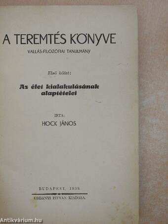 A teremtés könyve I-II.