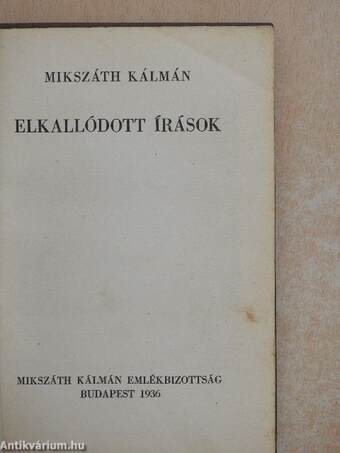 Elkallódott írások