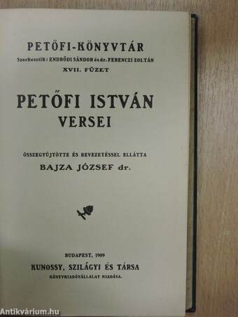 Petőfi István versei/Petőfiről és mestereiről