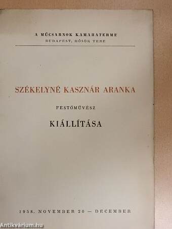 Székelyné Kasznár Aranka festőművész kiállítása