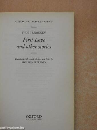 First Love and other stories