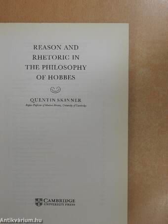 Reason and Rhetoric in the Philosophy of Hobbes