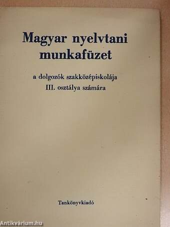 Magyar nyelvtani munkafüzet 