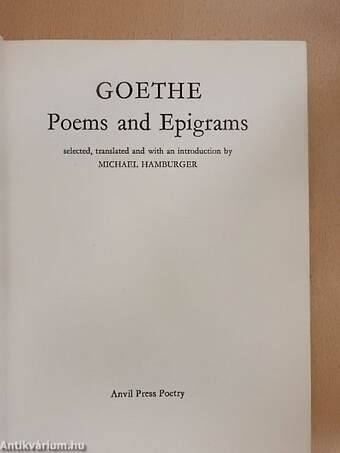 Poems and Epigrams