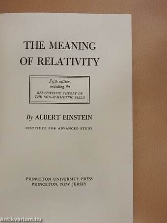 The Meaning of Relativity