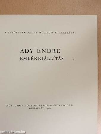 Ady Endre emlékkiállítás