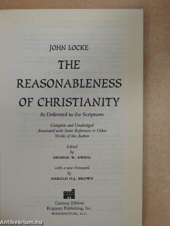 The Reasonableness of Christianity