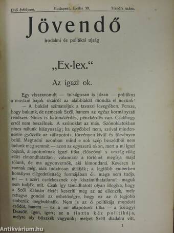 Jövendő 1903. április 26. - május 10.