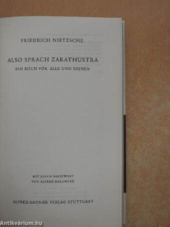 Also sprach Zarathustra