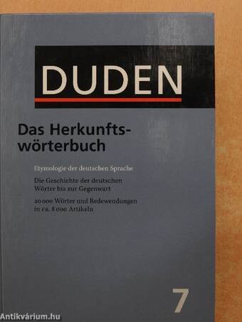 Duden 7 - Das Herkunftswörterbuch