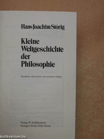 Kleine Weltgeschichte der Philosophie