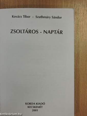 Zsoltáros-naptár