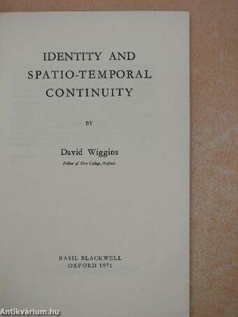 Identity and Spatio-Temporal Continuity