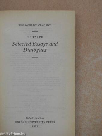 Selected Essays and Dialogues